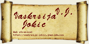 Vaskrsija Jokić vizit kartica